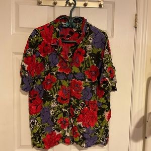 Floral button up blouse